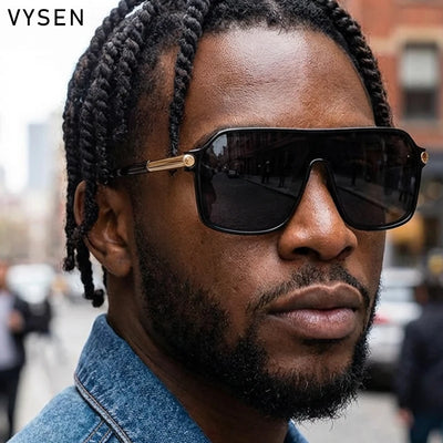 Black Steampunk One-Piece Shield Sunglasses Men 2026 Luxury Brand Vintage Oversized Metal Big Frame Sun Glasses for Male Sport Eyewear