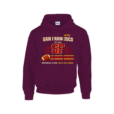 Dark Slate Gray San Francisco football Hoodie |Gildan 18500 athletic aesthetics