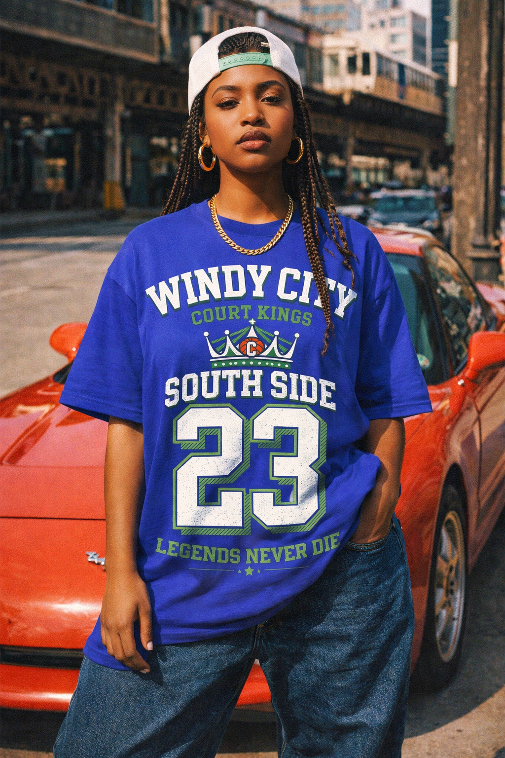 Black Windy City South Side 23 T-Shirt – Chicago Basketball Streetwear Legend Tee