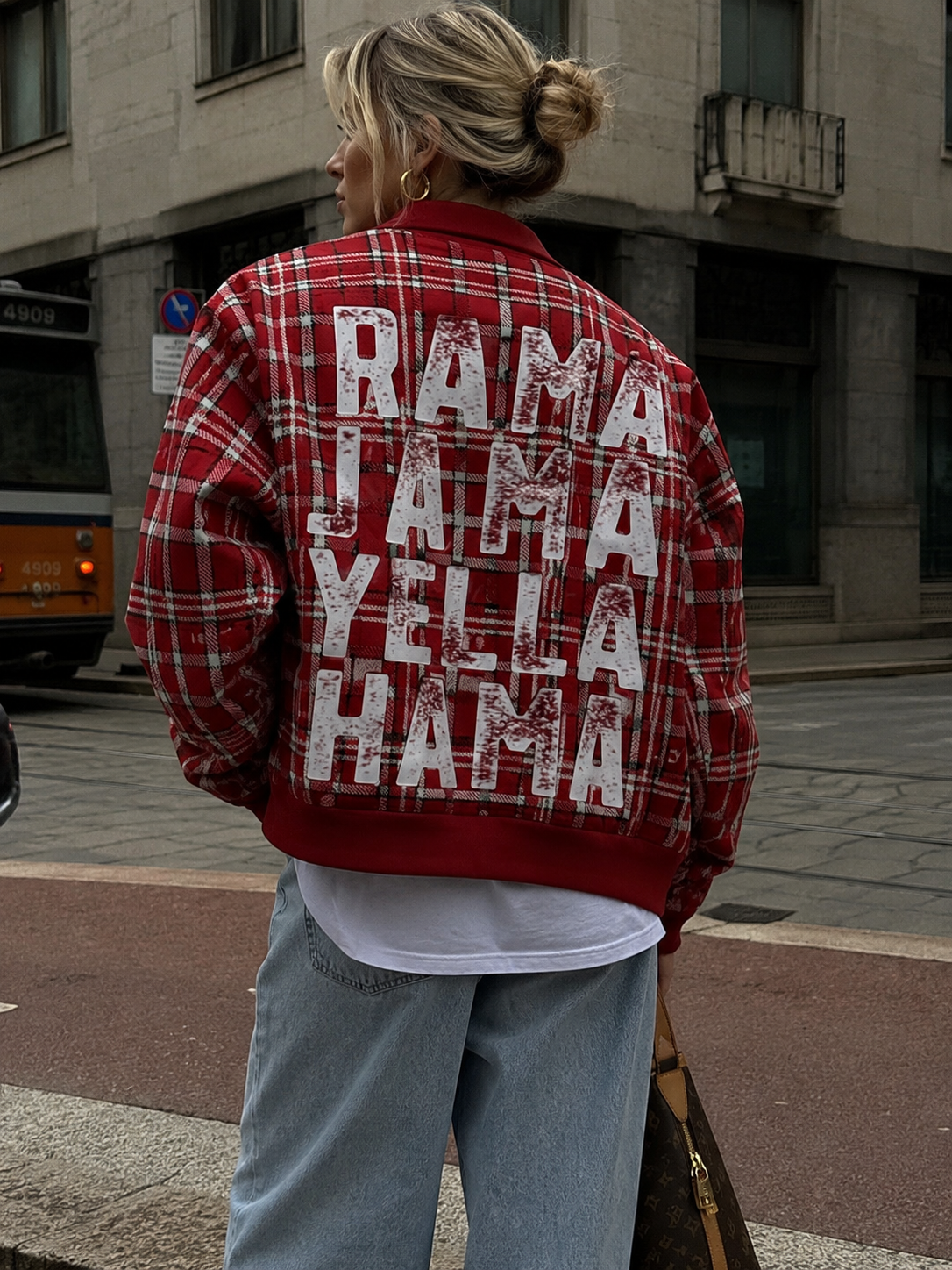 Alabama Crimson Tide Plaid Game Day Jacket – Vintage Crimson Football Streetwear for Women