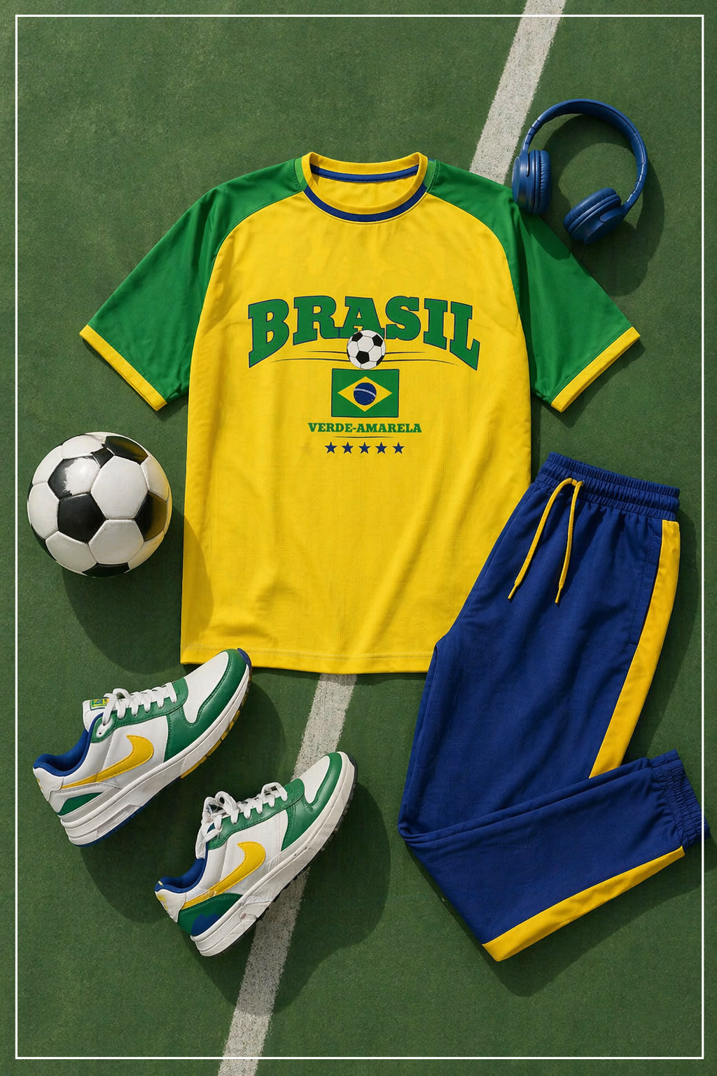 Camiseta Brasil “Verde-Amarela”: O Look Perfeito de Streetwear Esportivo