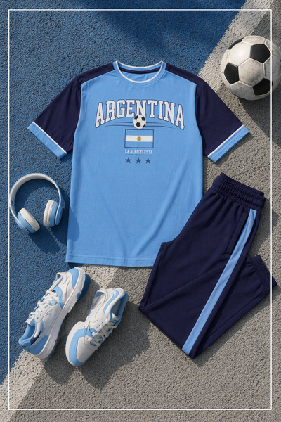 Camiseta Argentina – Estilo Deportivo Albiceleste para un Look Urbano Único