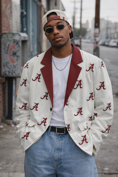 Alabama Crimson Tide White Blazer – Premium Game Day Streetwear