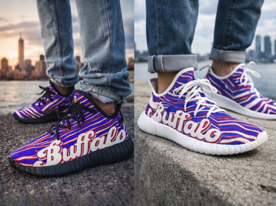 Buffalo Game Day Sneakers – Zebra Football Streetwear Shoes