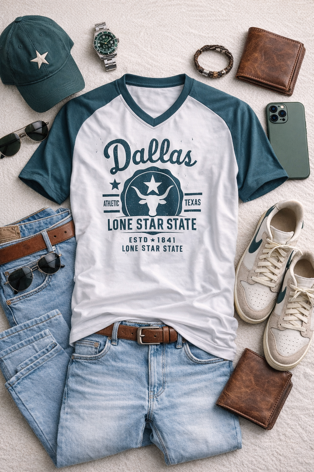 Dallas Texas Shirt Outfit Ideas: How to Style a Lone Star State Graphic Tee for a Casual Everyday Look