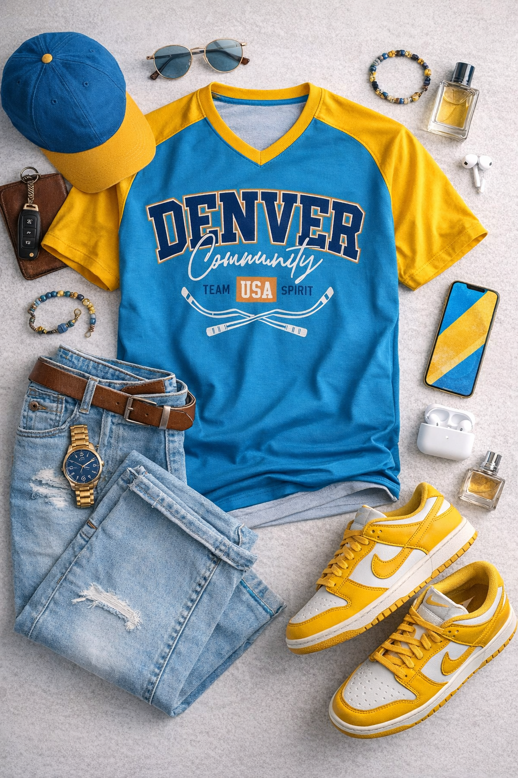 Denver Community Shirt Outfit Ideas: Casual Varsity Streetwear Style That Stands Out