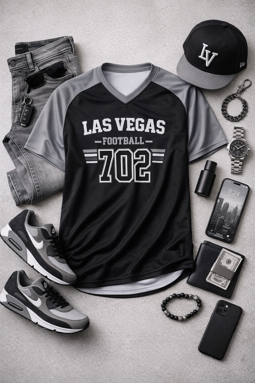 Las Vegas Football Shirt Outfit Ideas for a Bold Game Day Streetwear Look