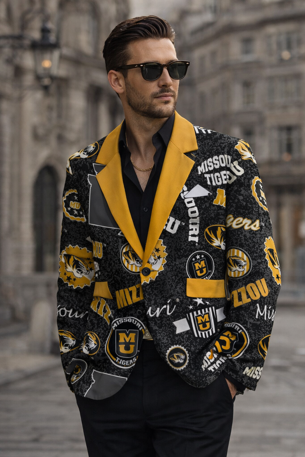 Missouri Tigers Black  Gold Blazer – High-Impact Edge with Graphic Street Authority
