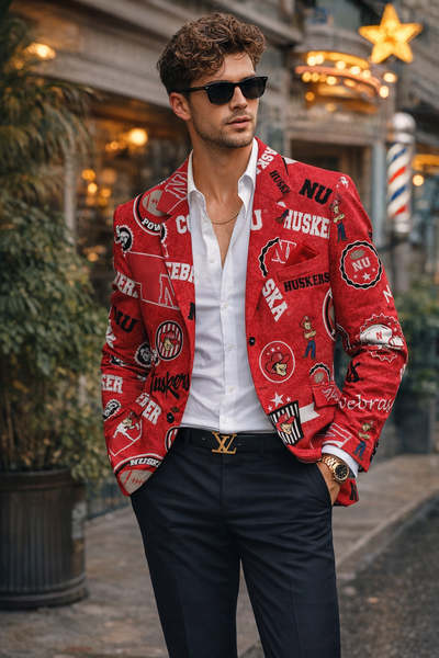 Nebraska Cornhuskers Red Blazer – Retro Energy with Clean Modern Tailoring