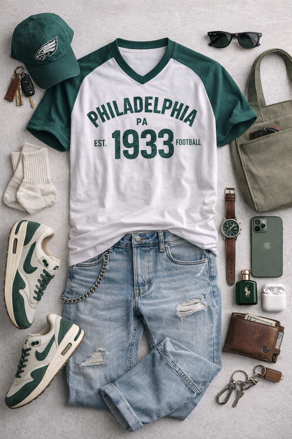 Philadelphia Football Shirt Outfit Guide: Vintage 1933 Streetwear Style for Game Day