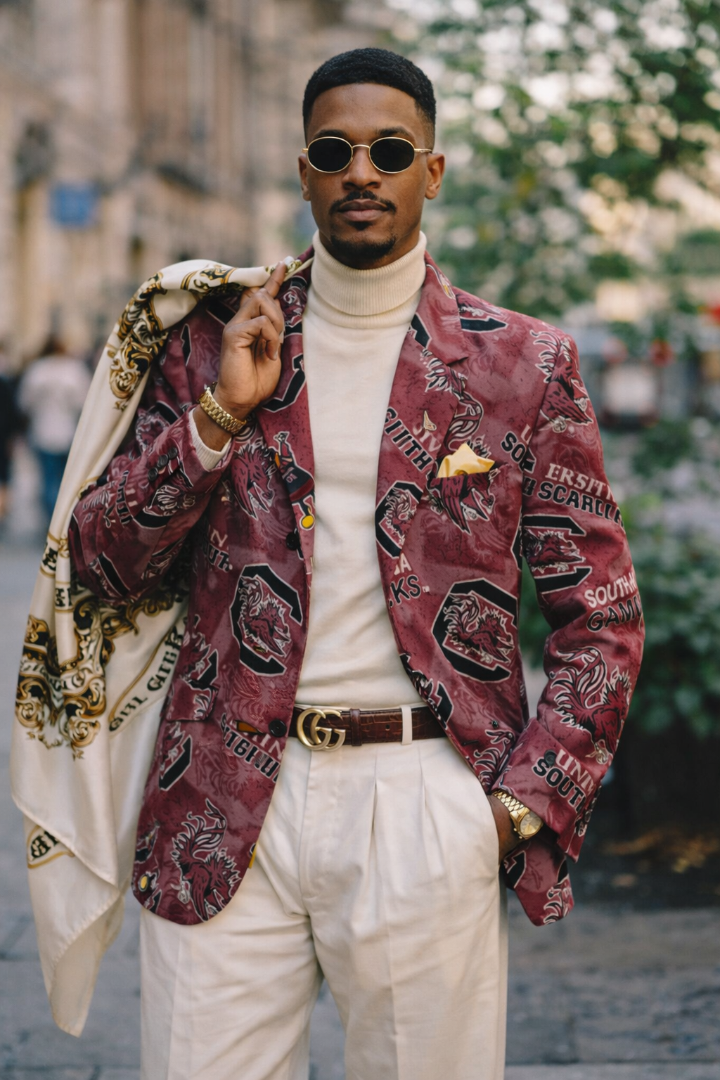 South Carolina Gamecocks Burgundy Blazer Outfit – Refined College Style with Vintage Flair