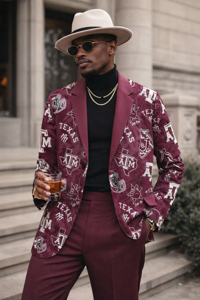 Texas A M Burgundy Blazer – Southern Prestige Meets Modern Edge