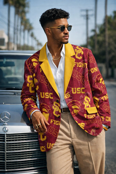 USC Trojans Red Gold Blazer – West Coast Confidence with Iconic Game Day Energy