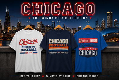Chicago Vintage Sports and College Style T-Shirts Collection