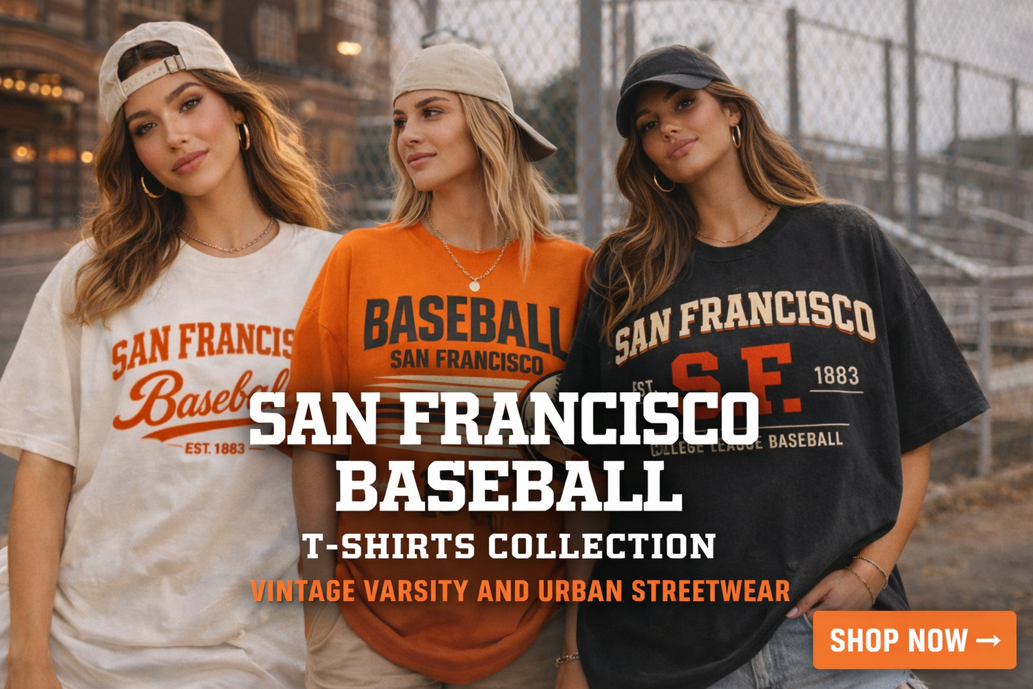 San Francisco Baseball T-Shirts Collection – Vintage Varsity and Urban Streetwear