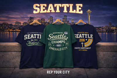 Seattle T Shirts Collection – Seattle Washington 206 Vintage Athletic Streetwear