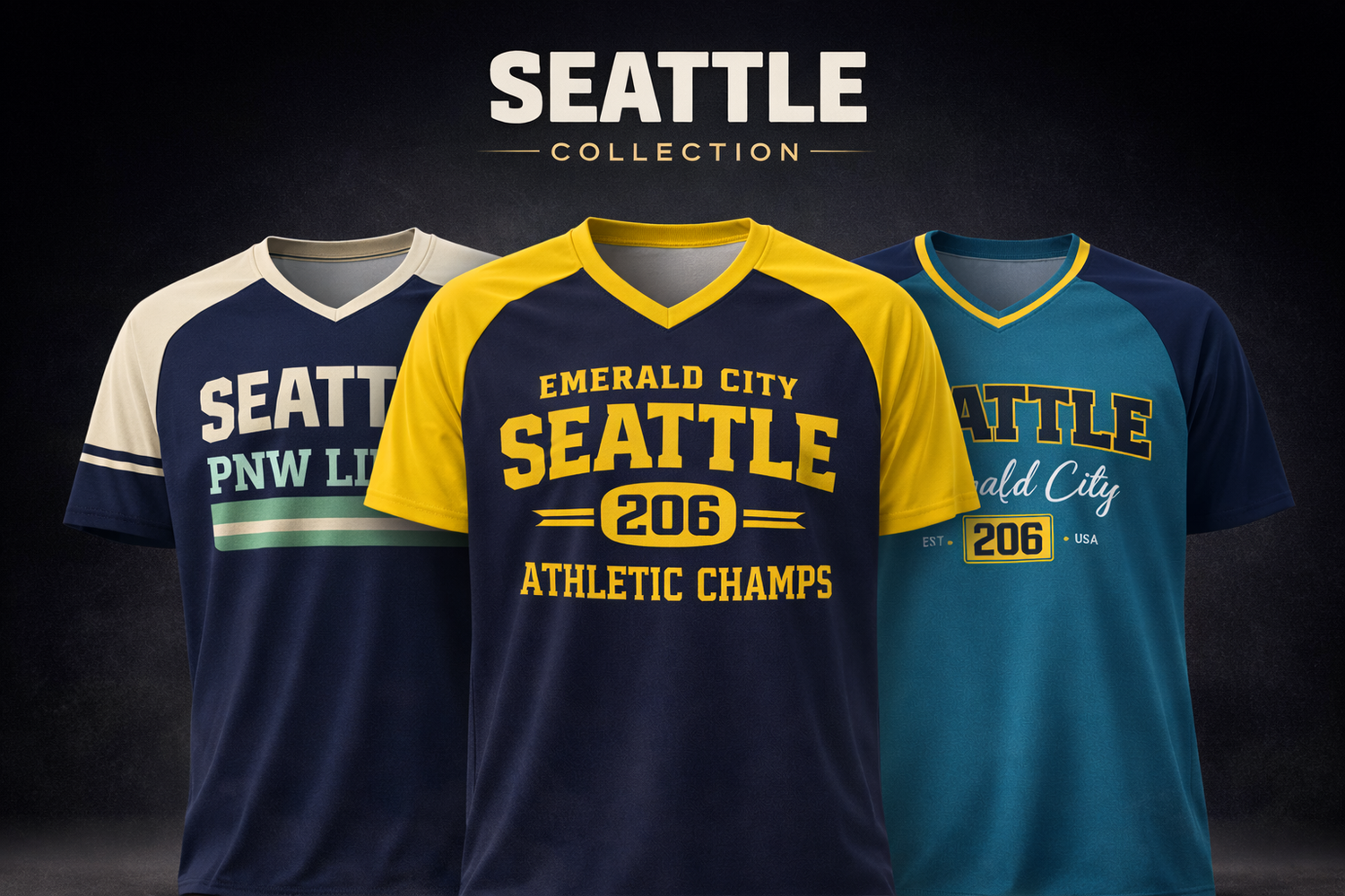 Seattle Athletic T-Shirts – Emerald City Varsity and Streetwear Collection