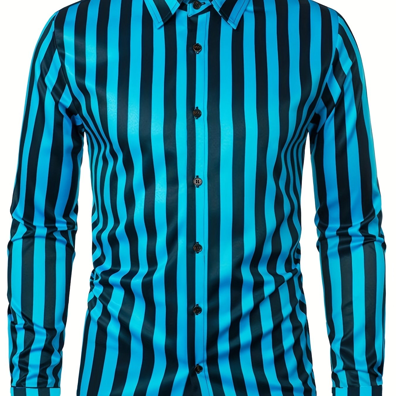 Autumn New Arrival Men's Stylish Striped Long Sleeve Shirt, Slim Fit Casual Top