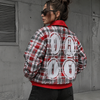 Ohio Plaid Jacket – Trendy Red Black Streetwear Game Day Fashion for Women