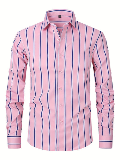 White Smoke Striped Business Shirt
