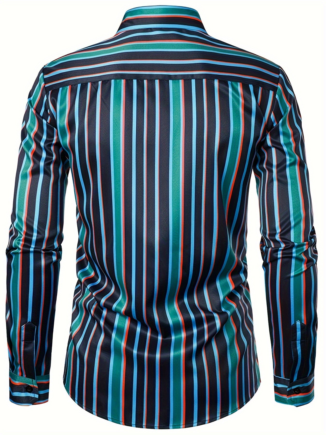 White Smoke Men'S Casual Long-Sleeve Print Shirt, Stylish Classic Striped Top