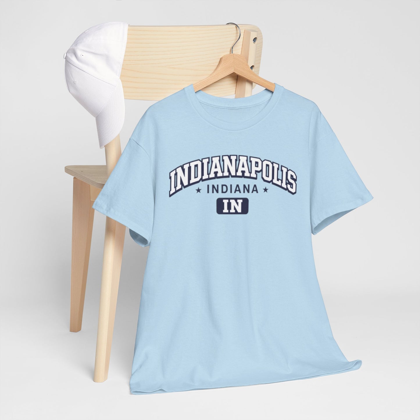 Light Blue Indianapolis Indiana T-Shirt - Collegiate City Tee