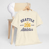 Antique White Seattle 206 Athletics T-Shirt Pacific NW state shirt athletics tee