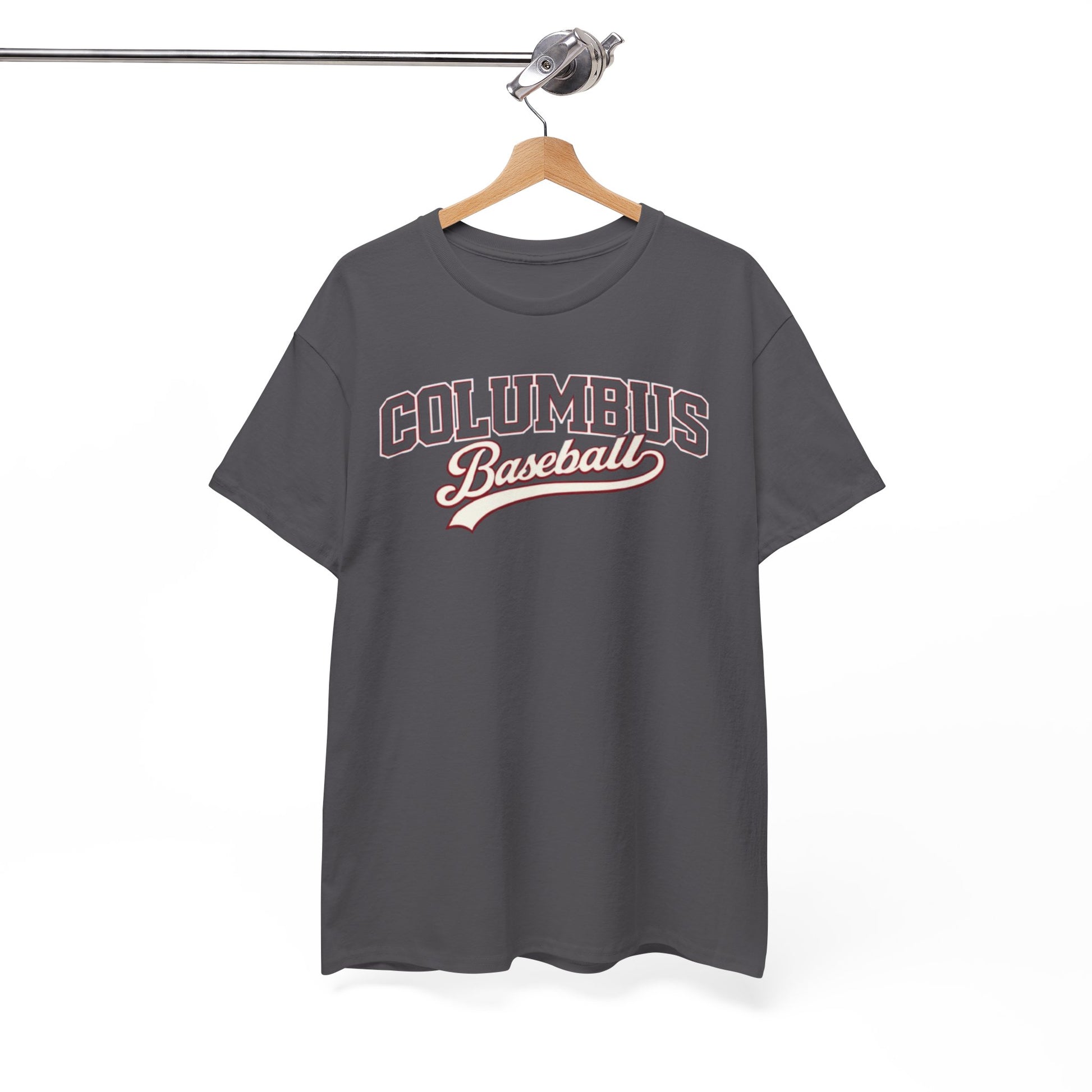 White Smoke Columbus Baseball Tee — Vintage Shirt