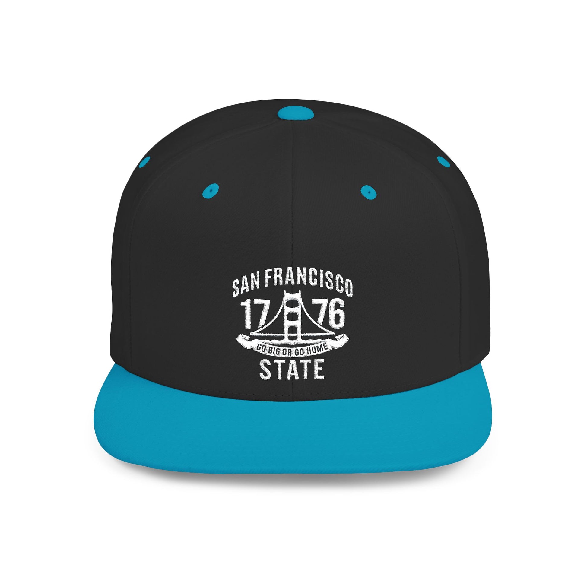 Dark Slate Gray San Francisco 1776 Golden Gate Flat Bill Snapback Hat