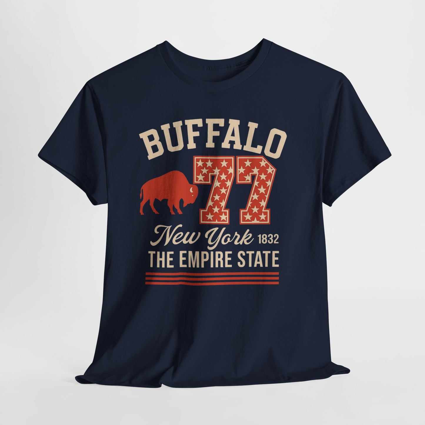 Buffalo 77 New York Tee — Empire State Vintage Sports Shirt