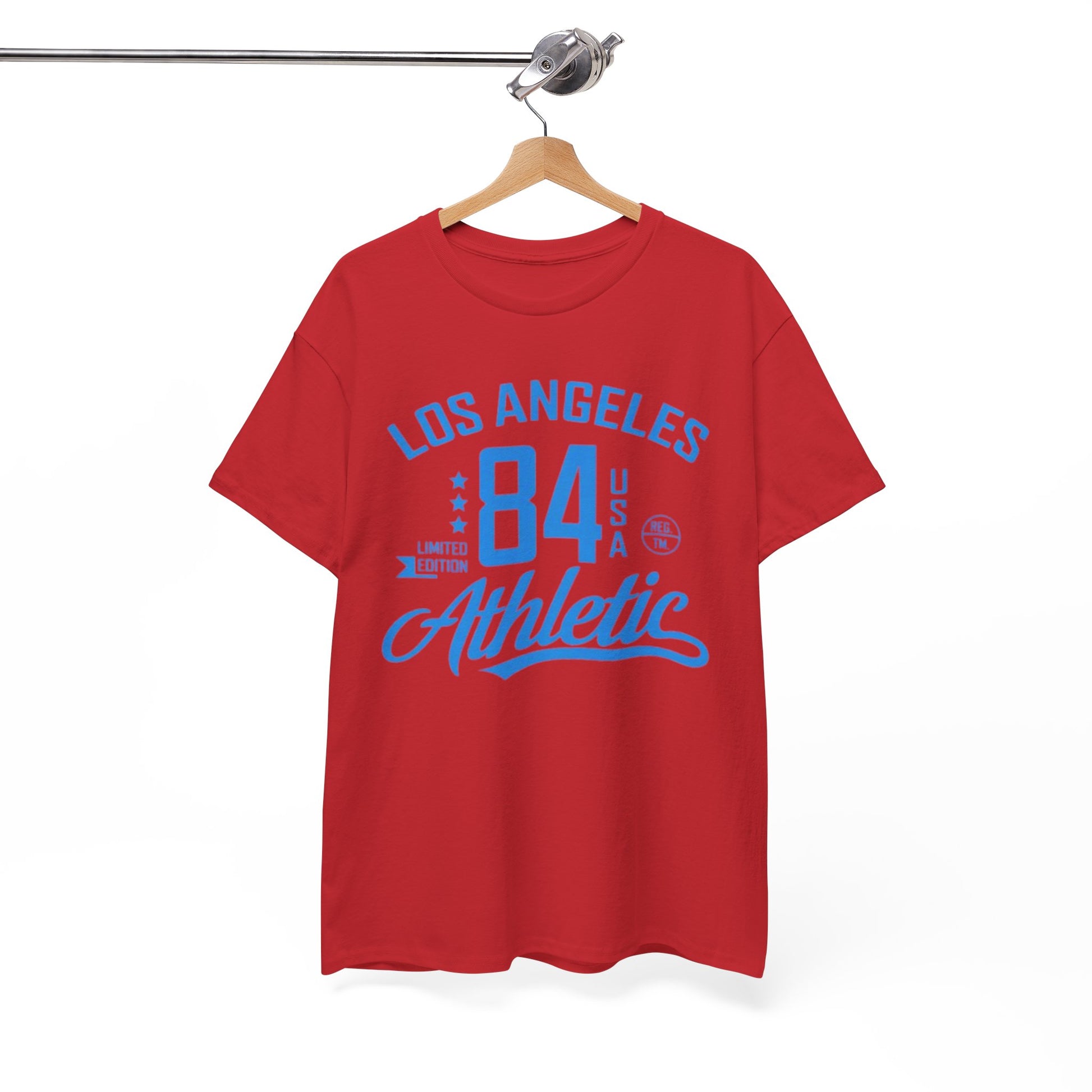 Los Angeles athletic shirt  vintage sports  84 jersey tee  college style shirt – lightweight game day shirt, football shirt, image 1.0