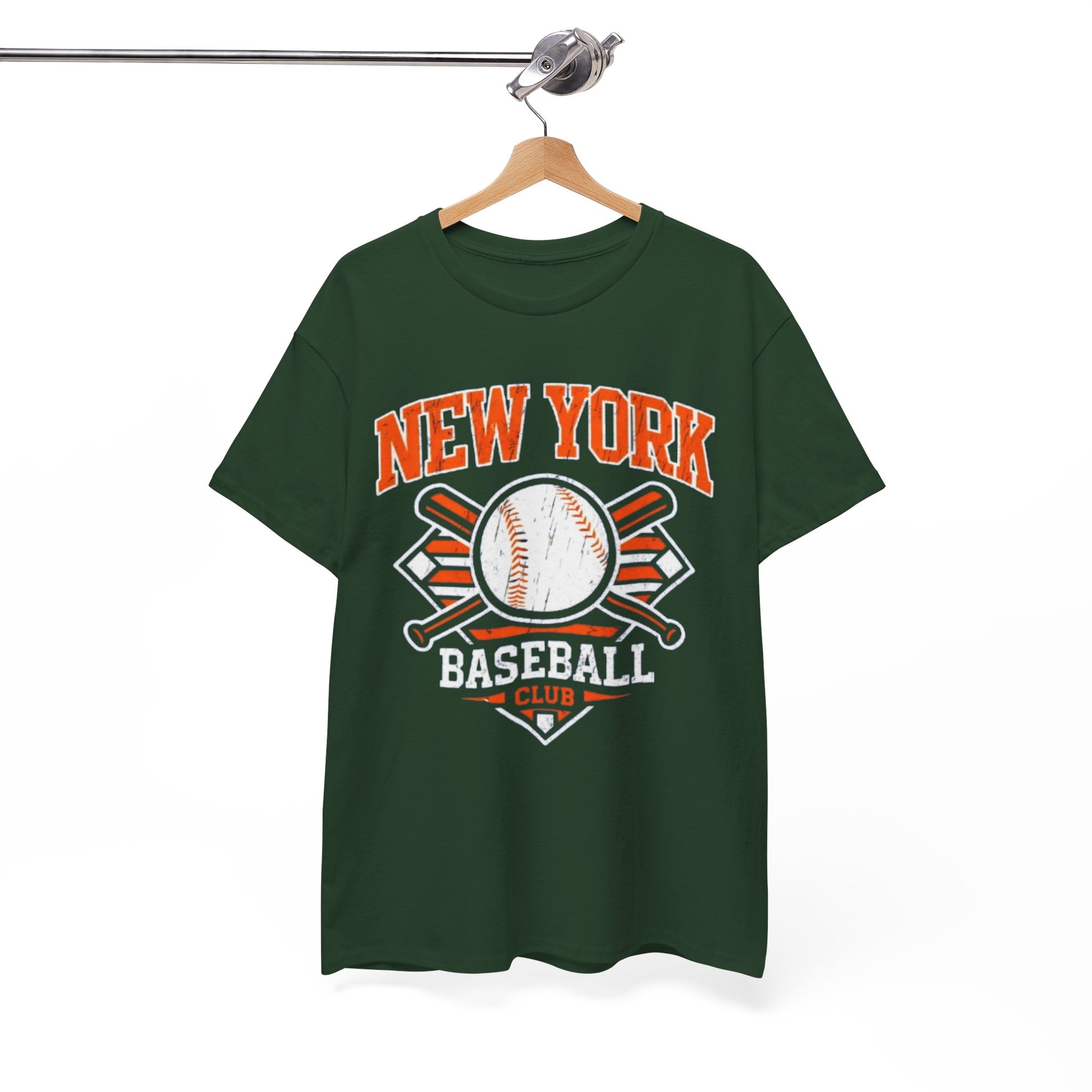White Smoke New York Baseball Club Tee — Vintage Baseball Logo T-Shirt
