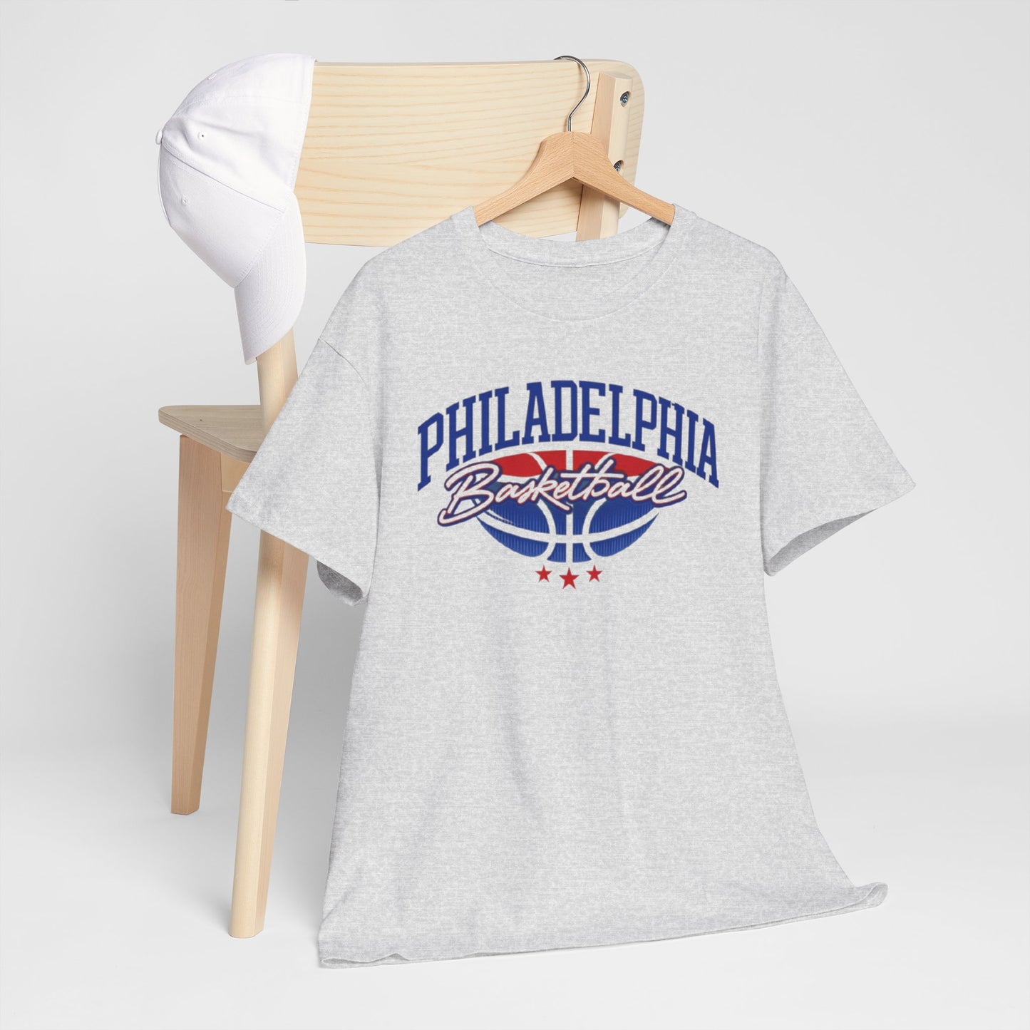 Philadelphia Basketball Tee — Retro Varsity Logo Shirt