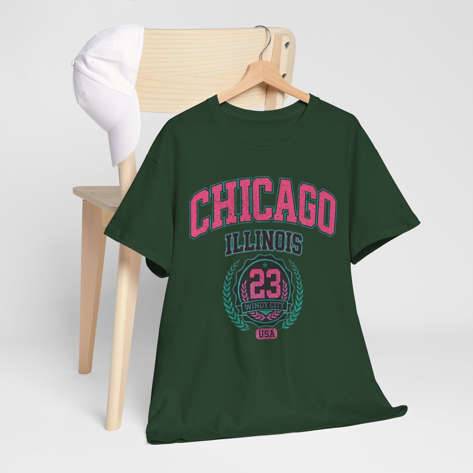 Lavender Chicago Illinois Windy City 23 T-Shirt – Urban Basketball Streetwear Tee