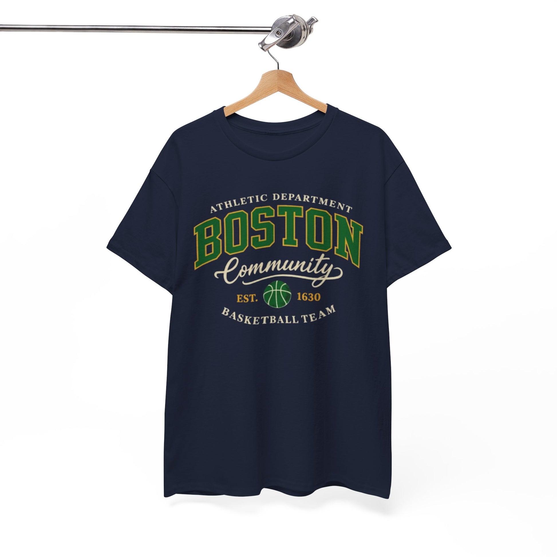 White Smoke Boston Community Basketball Tee — Athletic Department Vintage Crew