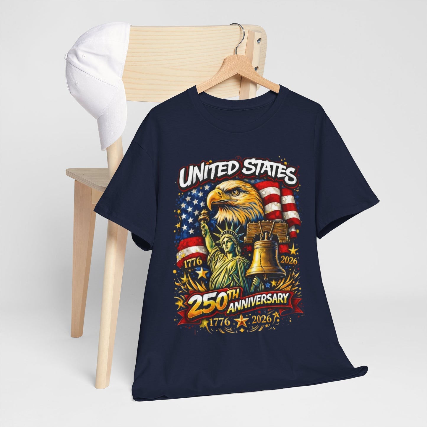 Lavender United States 250th Anniversary Streetwear T-Shirt – Patriotic Urban Graphic Tee