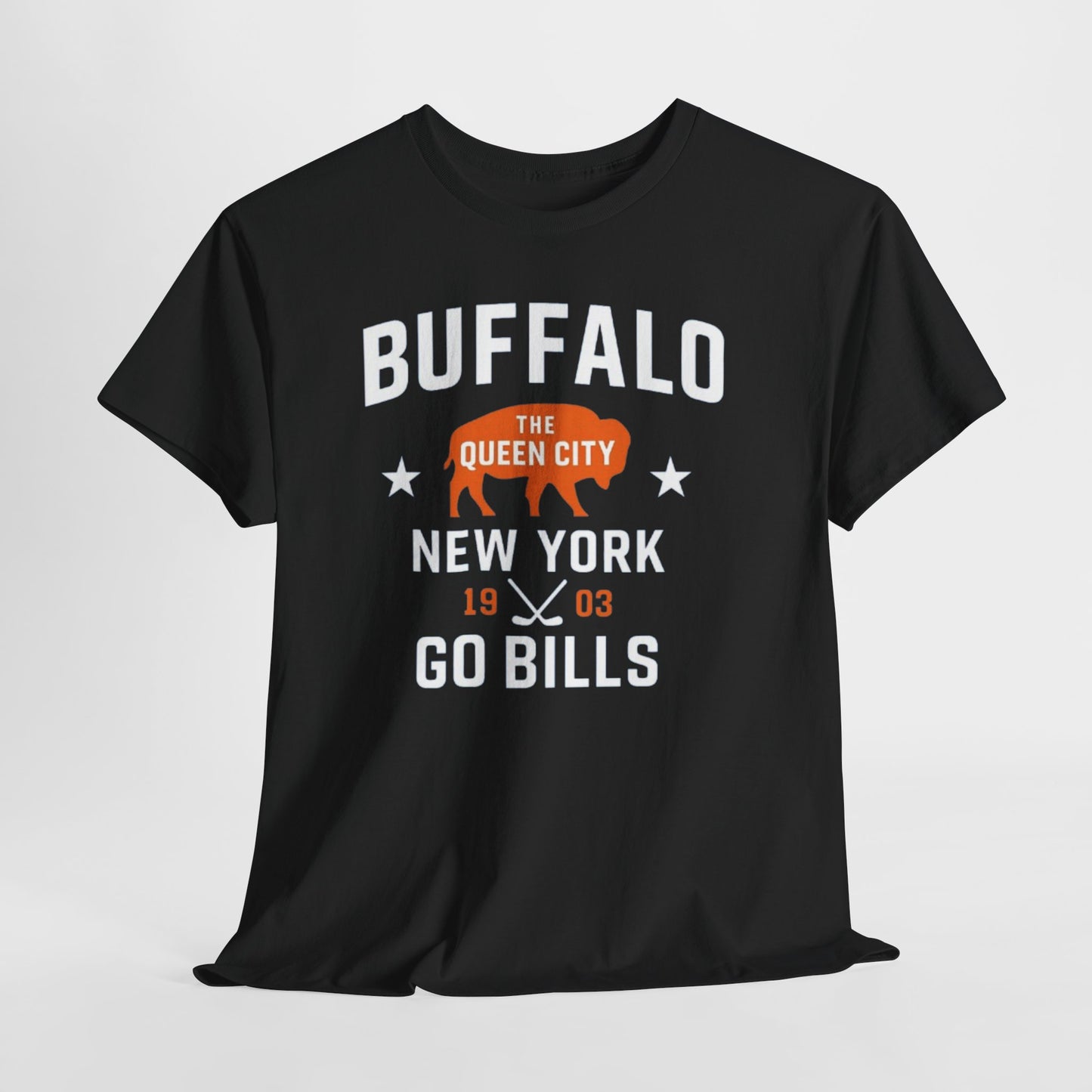 Dark Slate Gray Buffalo New York "The Queen City" Go Bills T-Shirt