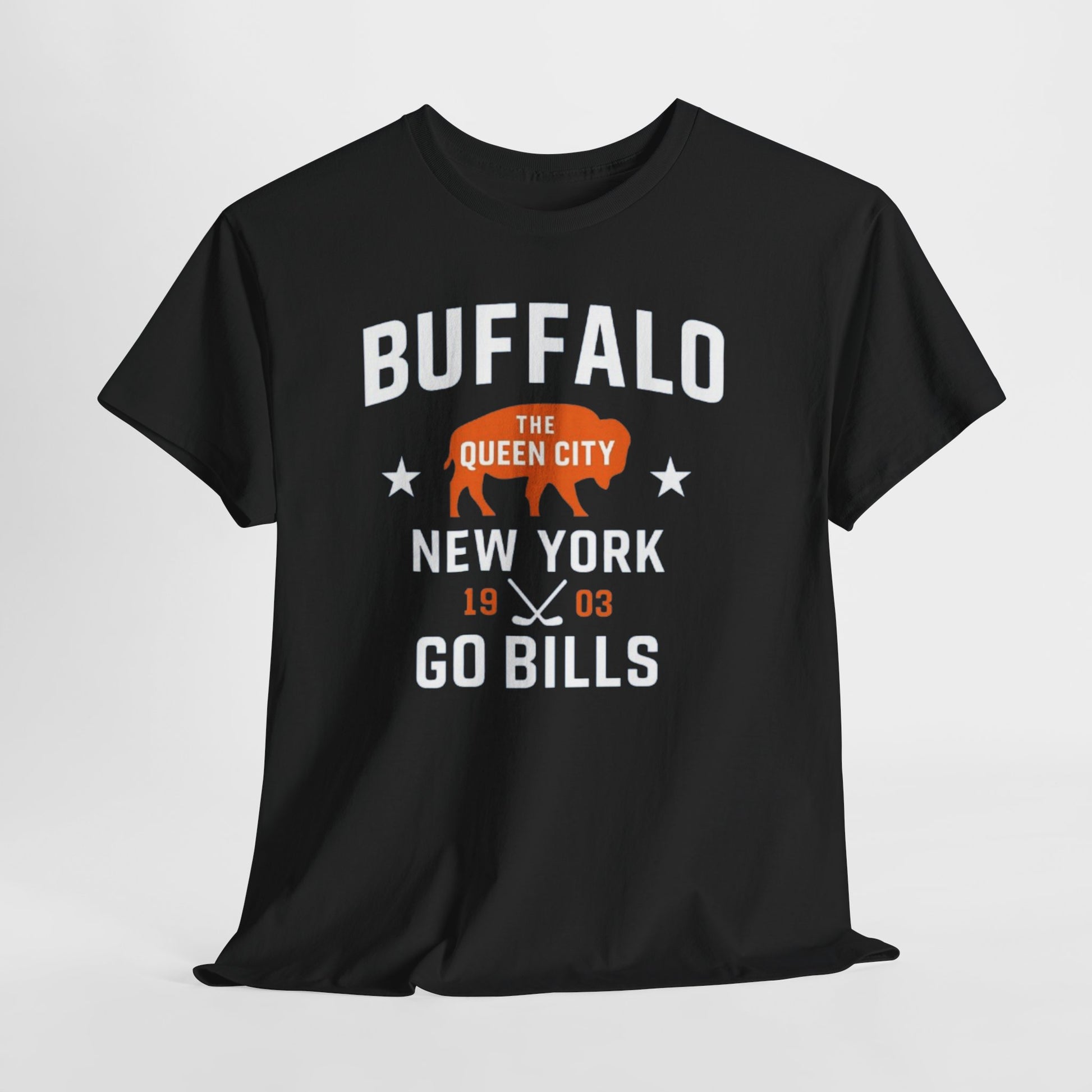 Dark Slate Gray Buffalo New York "The Queen City" Go Bills T-Shirt