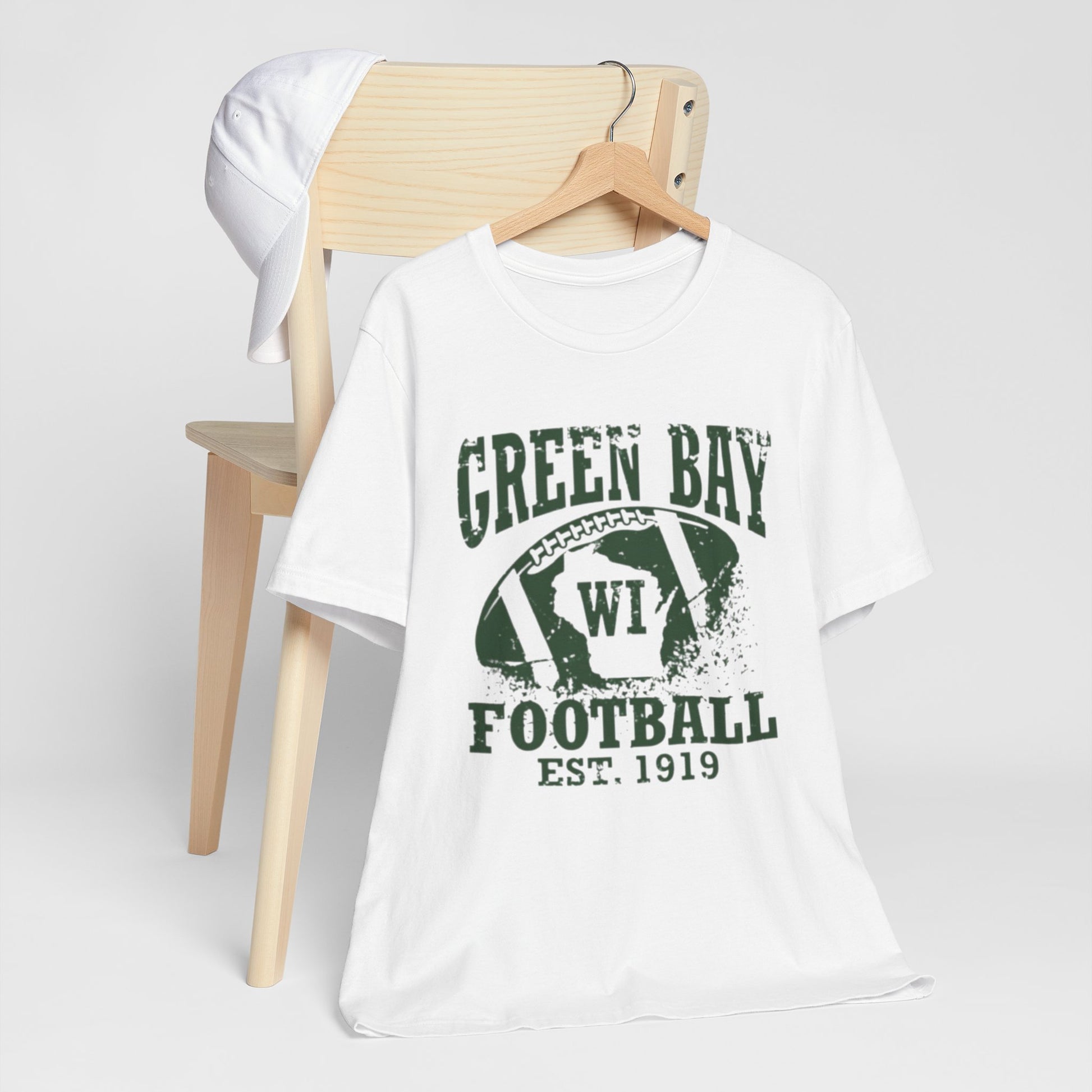 Lavender Green Bay Football Vintage Tee — "Green Bay WI Football Est. 1919"