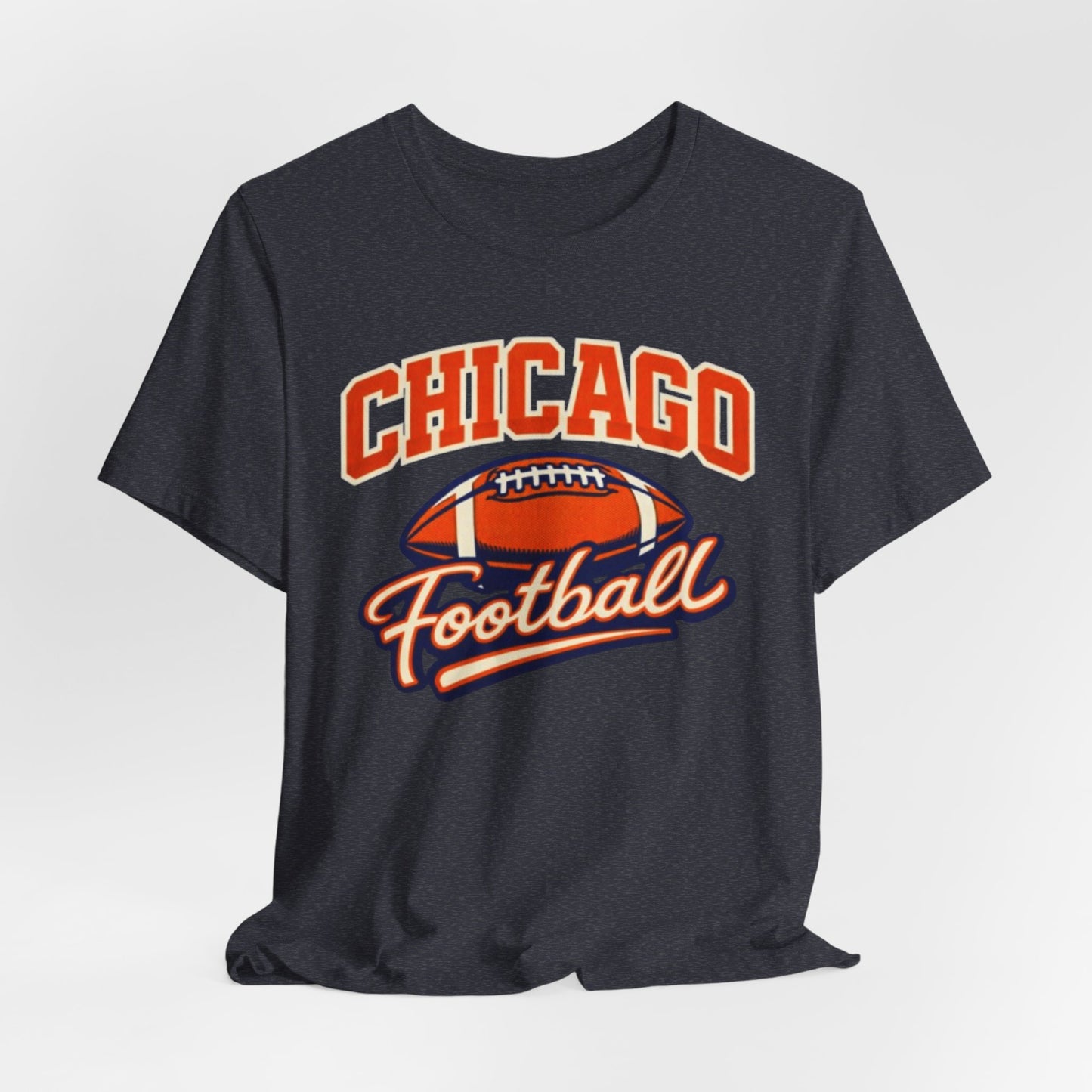 Dark Slate Gray Chicago Football T-Shirt – Vintage Style Football Graphic Tee