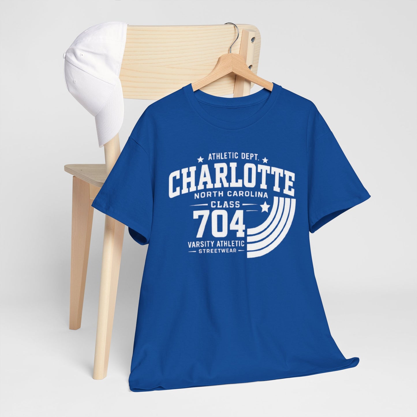 Charlotte 704 Varsity Athletic Streetwear T Shirt –  College Graphic Tee