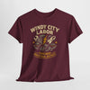 Dark Slate Gray Windy City Labor Chicago Industrial District T-Shirt – Vintage Worker Graphic Tee