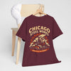Lavender Chicago Steel Works Tee — "Forged in the Midwest" Vintage Industrial T-Shirt