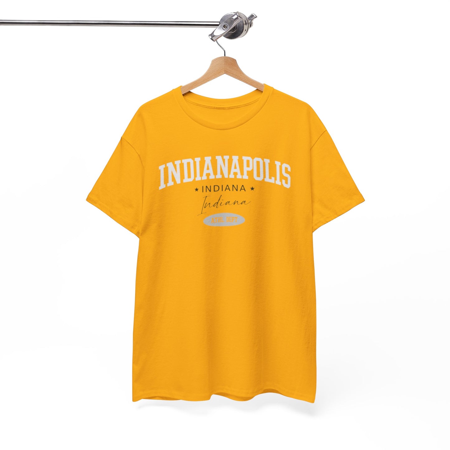 White Smoke Indianapolis Indiana Tee — Retro Collegiate City Shirt