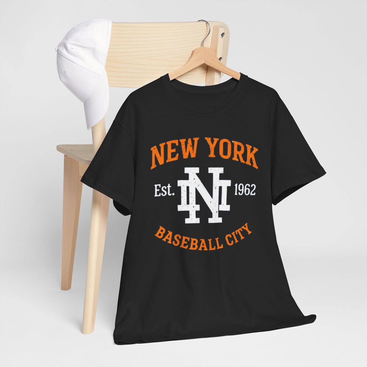 Dark Slate Gray New York Baseball City Tee — Est. 1962 Vintage Sports T-Shirt