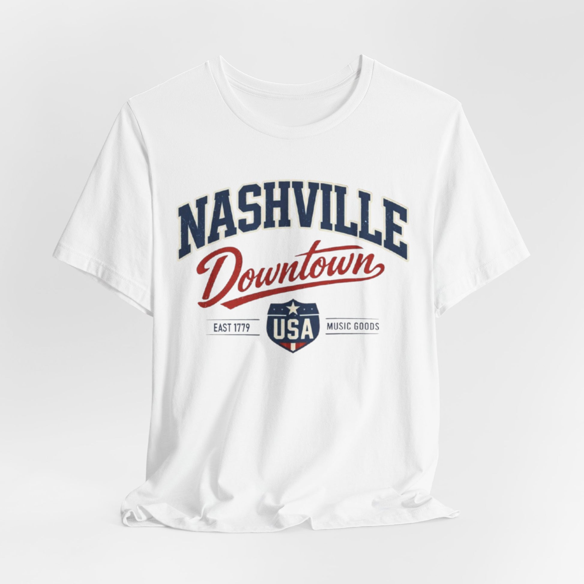 Lavender Nashville Downtown Tee — Vintage USA Music City Shirt