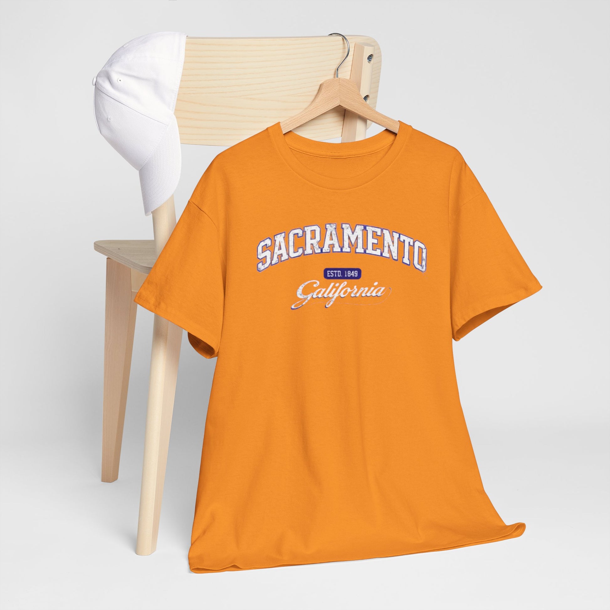 Lavender Sacramento California Tee — Vintage Collegiate City Shirt