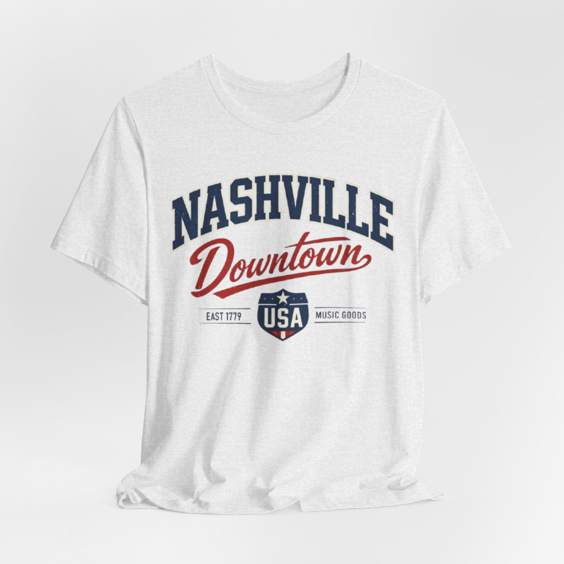 Lavender Nashville Downtown Tee — Vintage USA Music City Shirt