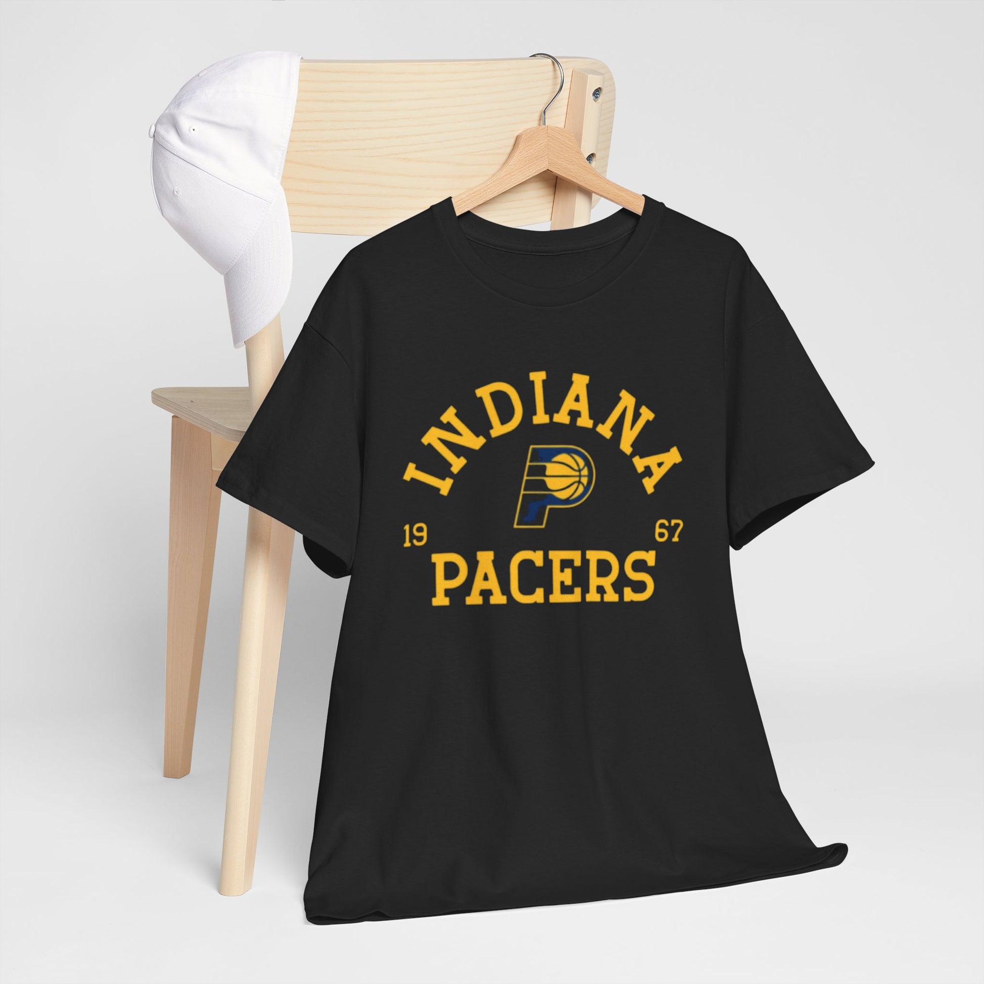 Dark Slate Gray Indiana Pacers Retro T-Shirt — 1967 Vintage Basketball Tee