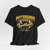 Black Pittsburgh Football T-Shirt — Retro Established 1933 Fan Tee